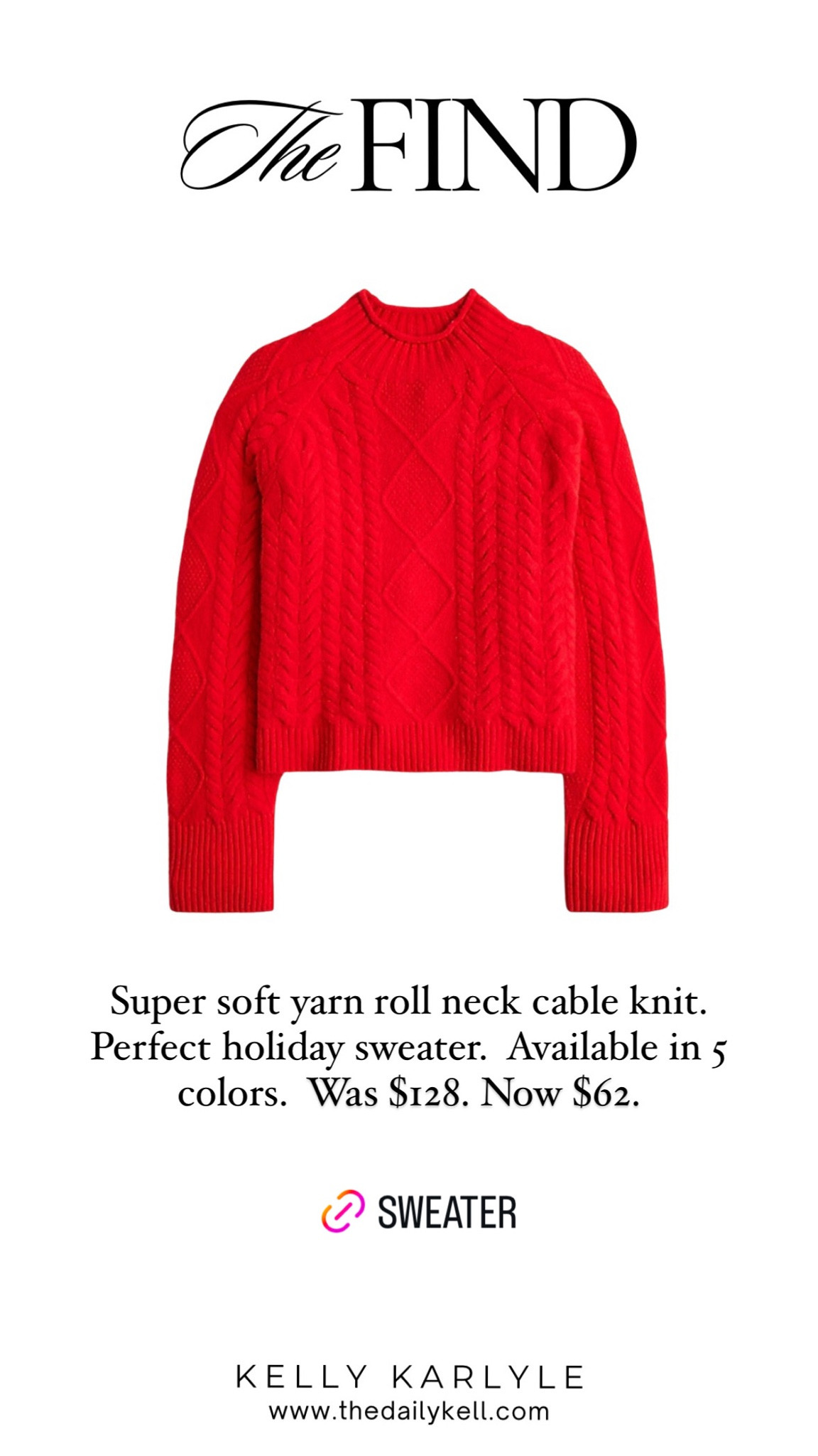 The perfect holiday sweater that screams festive in a classic and chic way.  On sale for #blackfriday 

#LTKHoliday #LTKFindsUnder100 #LTKCyberWeek