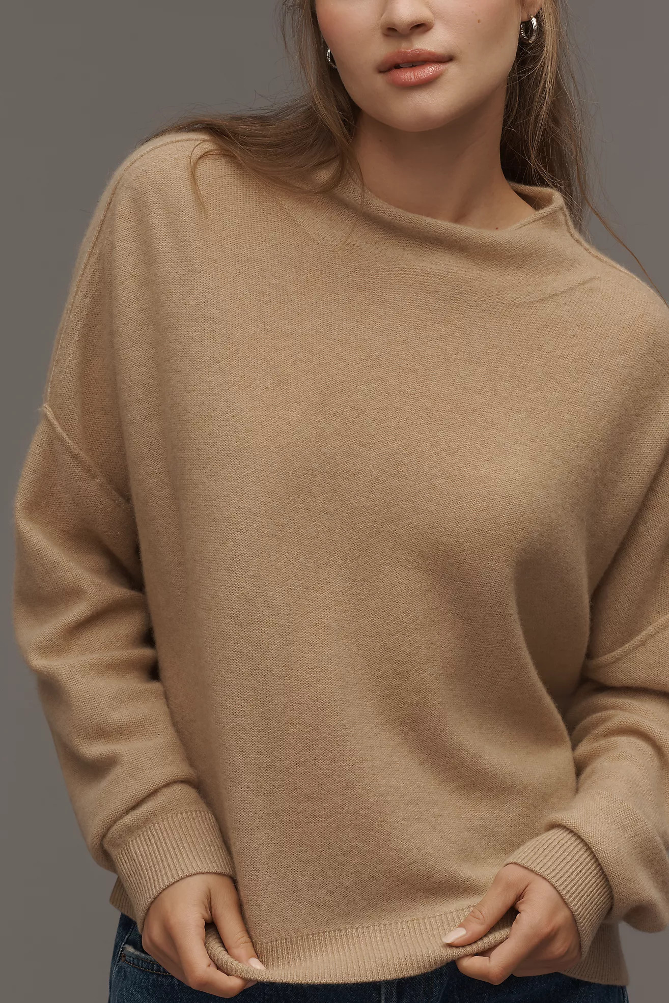The Alani Cashmere Mock-Neck Sweater by Pilcro | Anthropologie (US)
