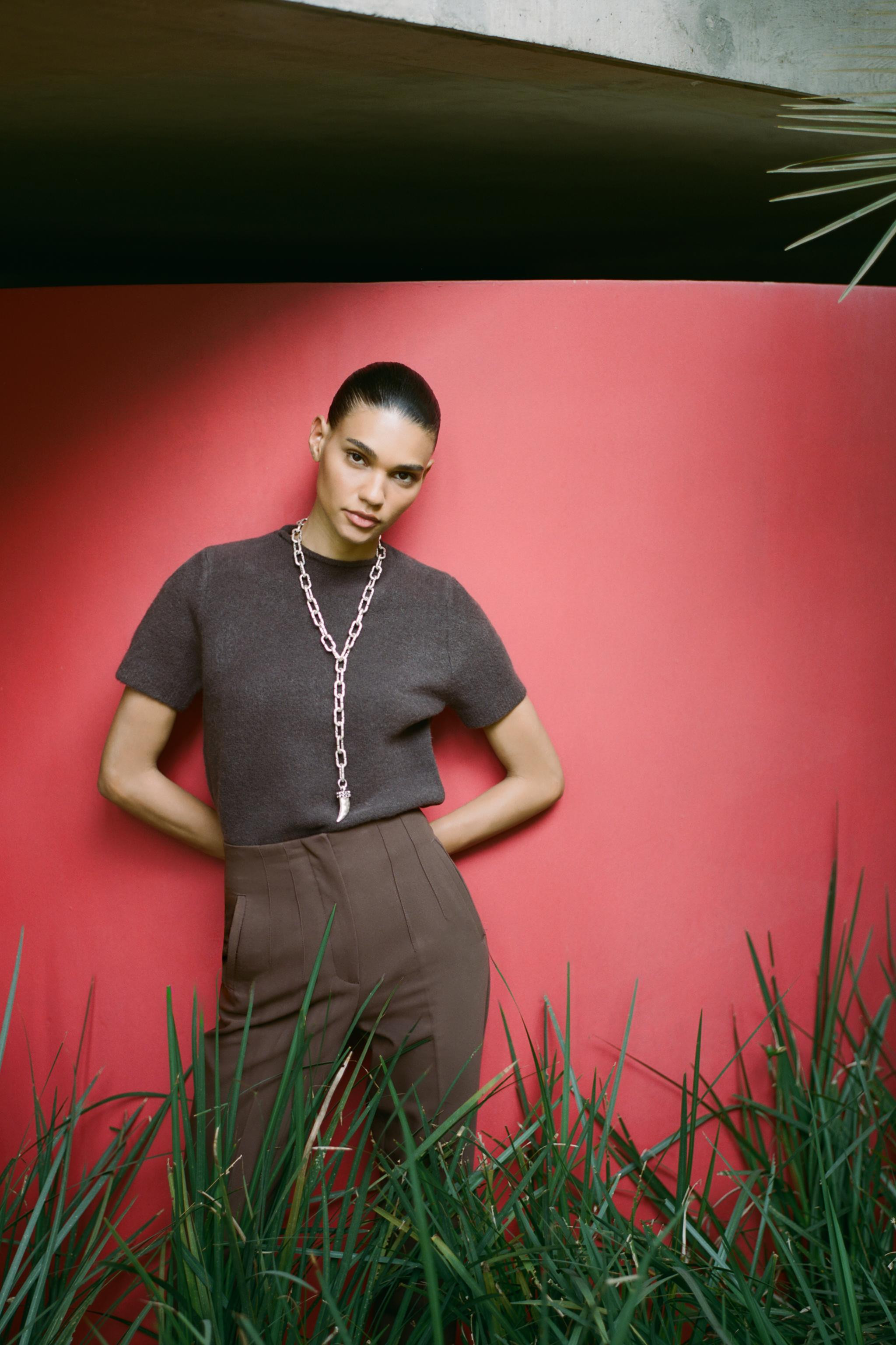 SOFT SHORT SLEEVE KNIT SWEATER | Zara US