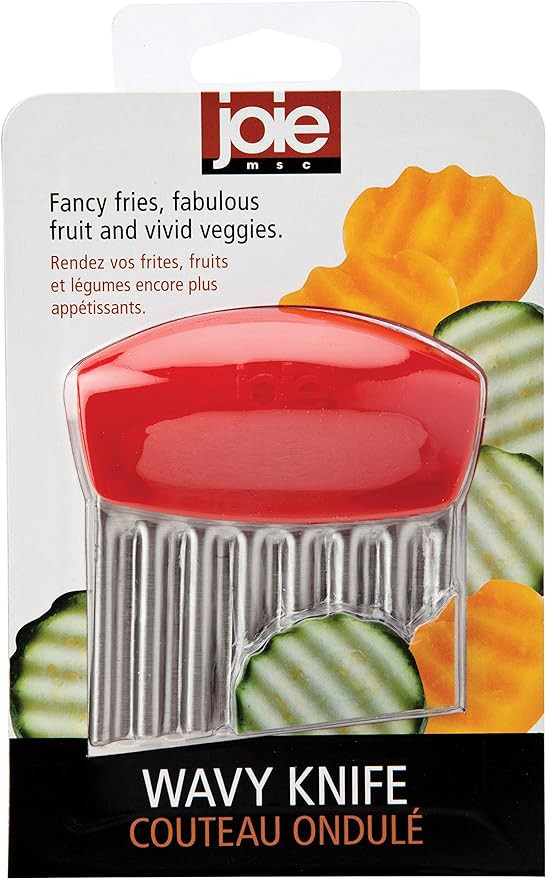 Joie Crinkle Cutter Kitchen Knife for Vegetables, Stainless Steel Blade, Colors May Vary, 1 Count | Amazon (US)