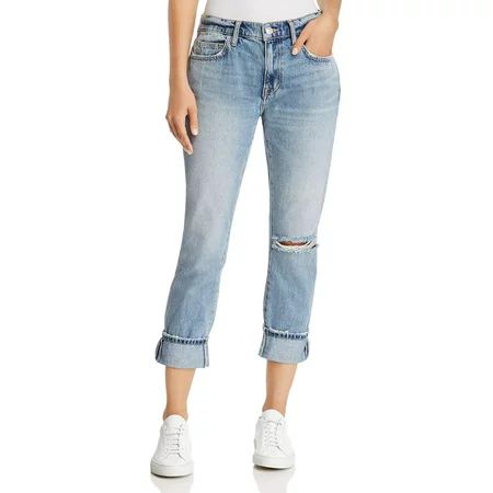Current/Elliott Womens The Fling Mid-Rise Slim Fit Cropped Jeans Blue 26 | Walmart (US)