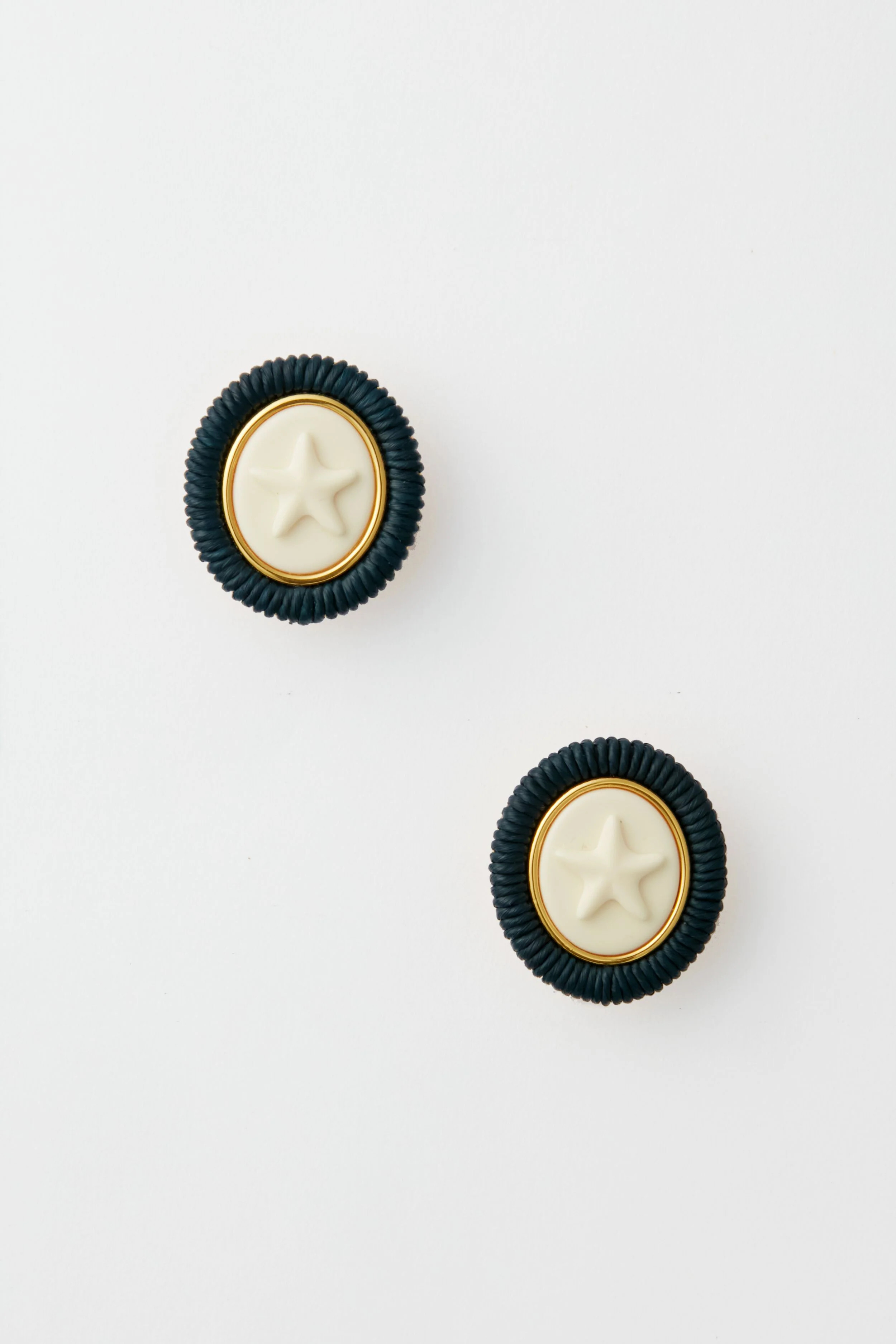 Navy and White Ahoy Studs | Tuckernuck (US)