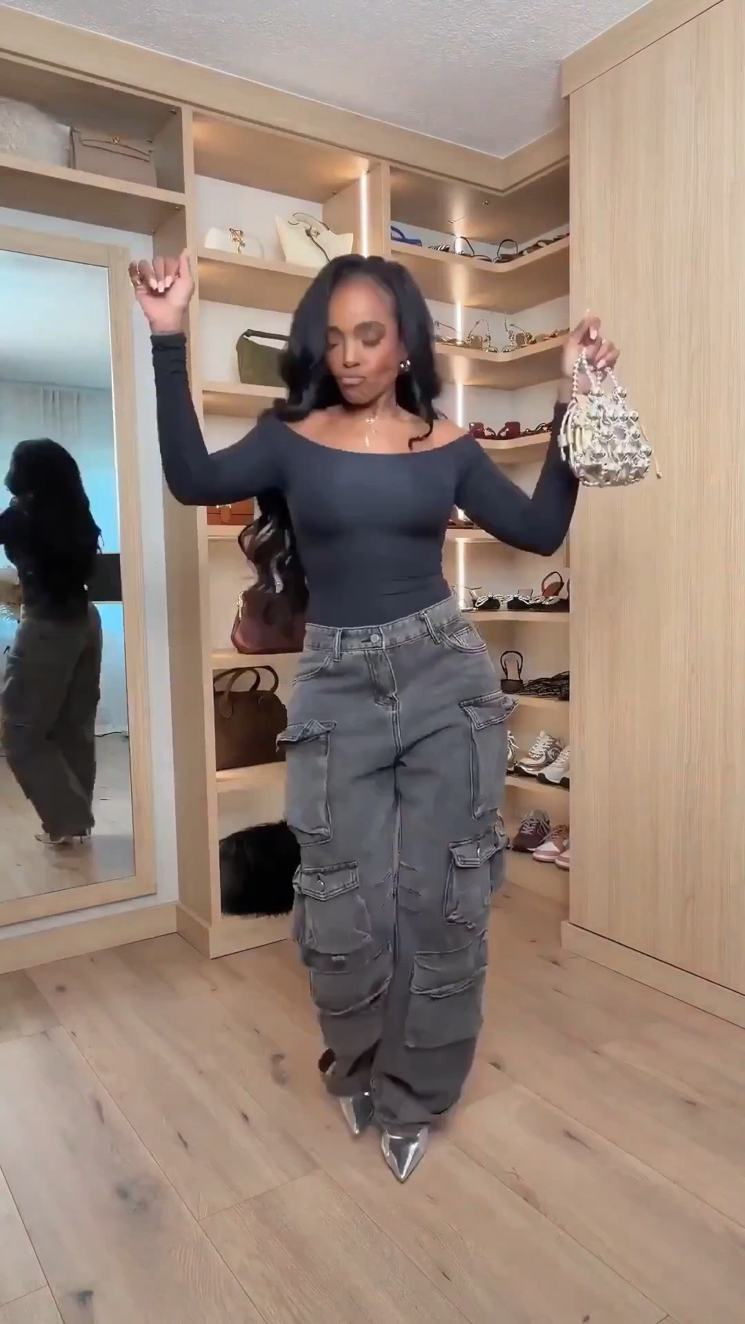 ✨ Sleek Off-Duty Cool

Effortless, modern, and perfectly balanced. This off-the-shoulder top paired with relaxed cargo pants creates a clean, confident silhouette that feels elevated without trying too hard. The soft drape up top contrasts beautifully with the structured pants, and pointed-toe heels add just enough polish to take it beyond basic.

Perfect for:
• Casual nights out
• Dinner plans
• Travel days
• Elevated everyday wear

📏 Sizing:
Top: Small
Bottoms: 2 Long
Shoes: True to size

Measurements:
5’4” · 138 lbs · 34D · 27” waist · 40” hips

Tap to get details.

Off-the-shoulder outfit inspiration, cargo pants styling ideas, elevated casual looks, modern street style outfits, chic everyday fashion for women.

Follow me on Instagram and YouTube @kirasfashionfinds



#LTKgrwm #LTKootd