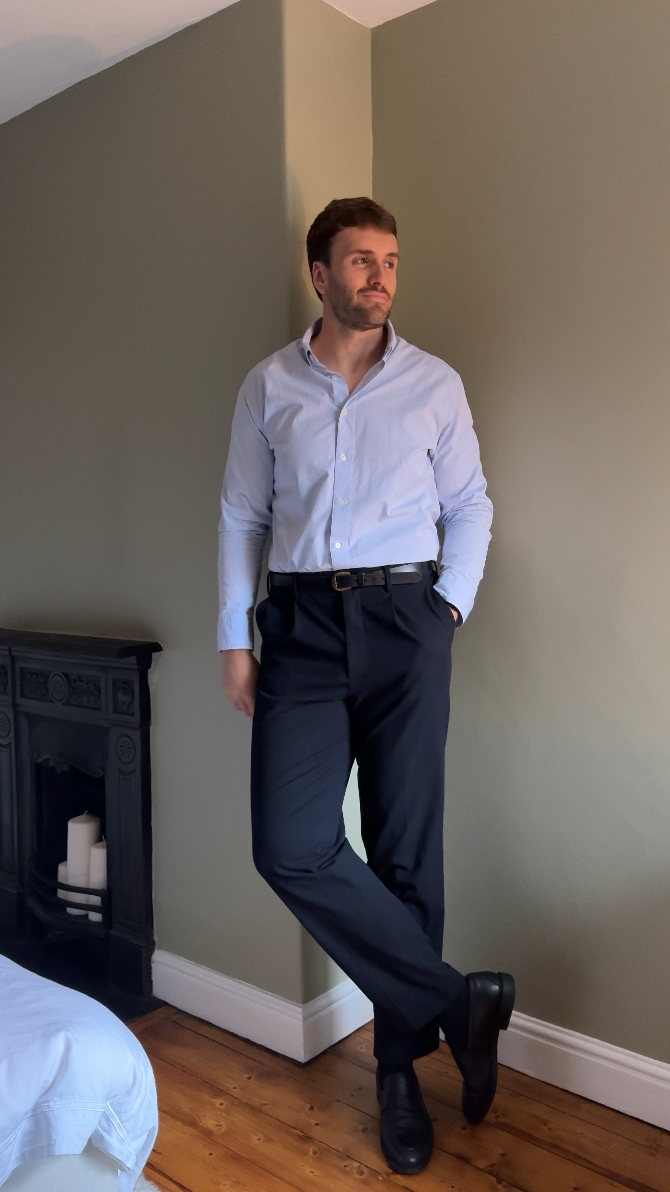 Uniqlo marks and Spencer’s workwear work outfit office wear smart casual men’s work outfits men’s smart casual office work casual shirt pleated trousers wide legged trousers loafers leather belt 

#LTKmens #LTKuk #LTKstyletip