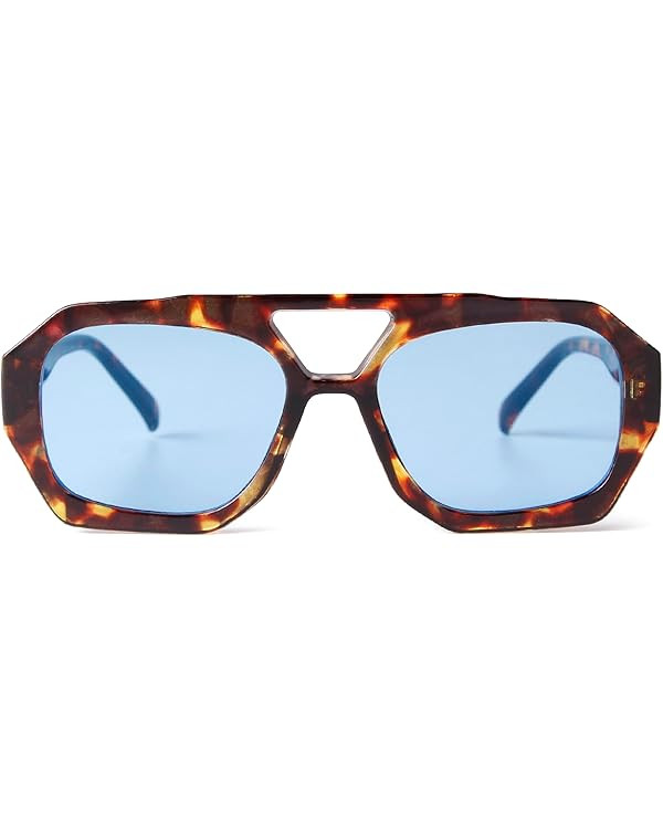 SDINM Trendy Designer Hexagon Aviator Sunglasses for Women Men Retro 70s Square Thick Frame Sun G... | Amazon (US)