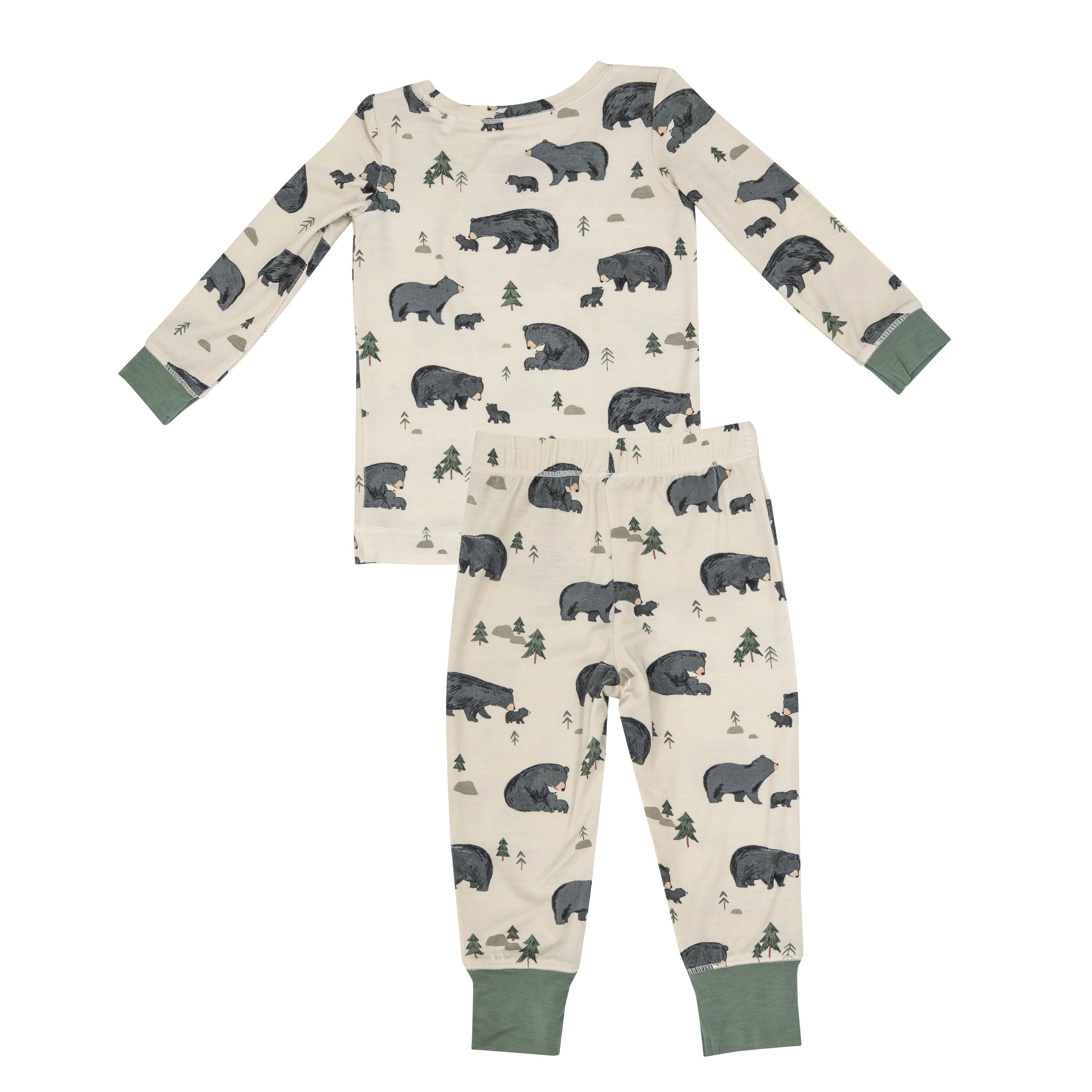 2-Piece Lounge Wear Set, Black Bear | SpearmintLOVE