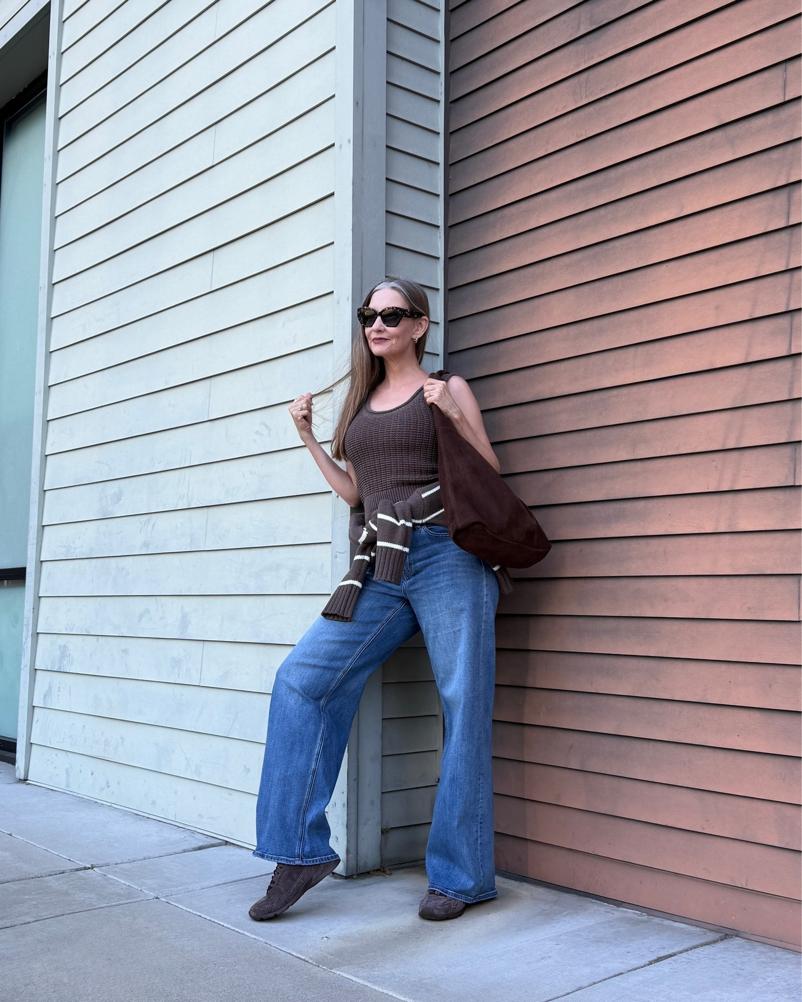 Transition from summer to fall with brown. #brown #summertofall #suddesneakers

#LTKOver40 #LTKSeasonal #LTKMidsize