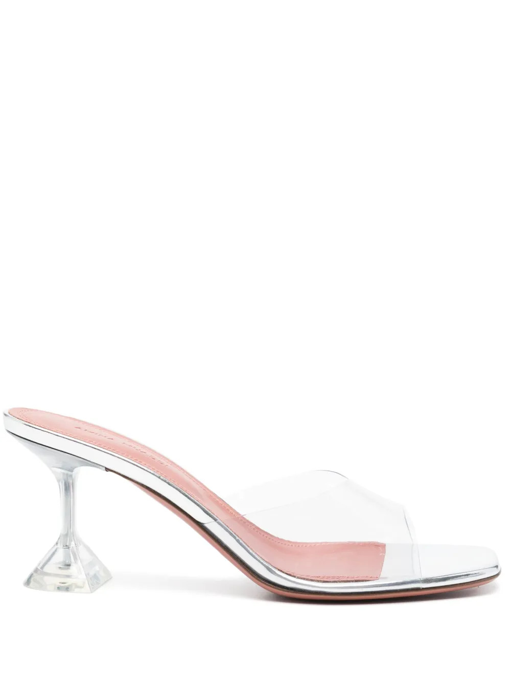 Amina Muaddi 85mm Lupita Glass Sandals | White | FARFETCH | Farfetch Global
