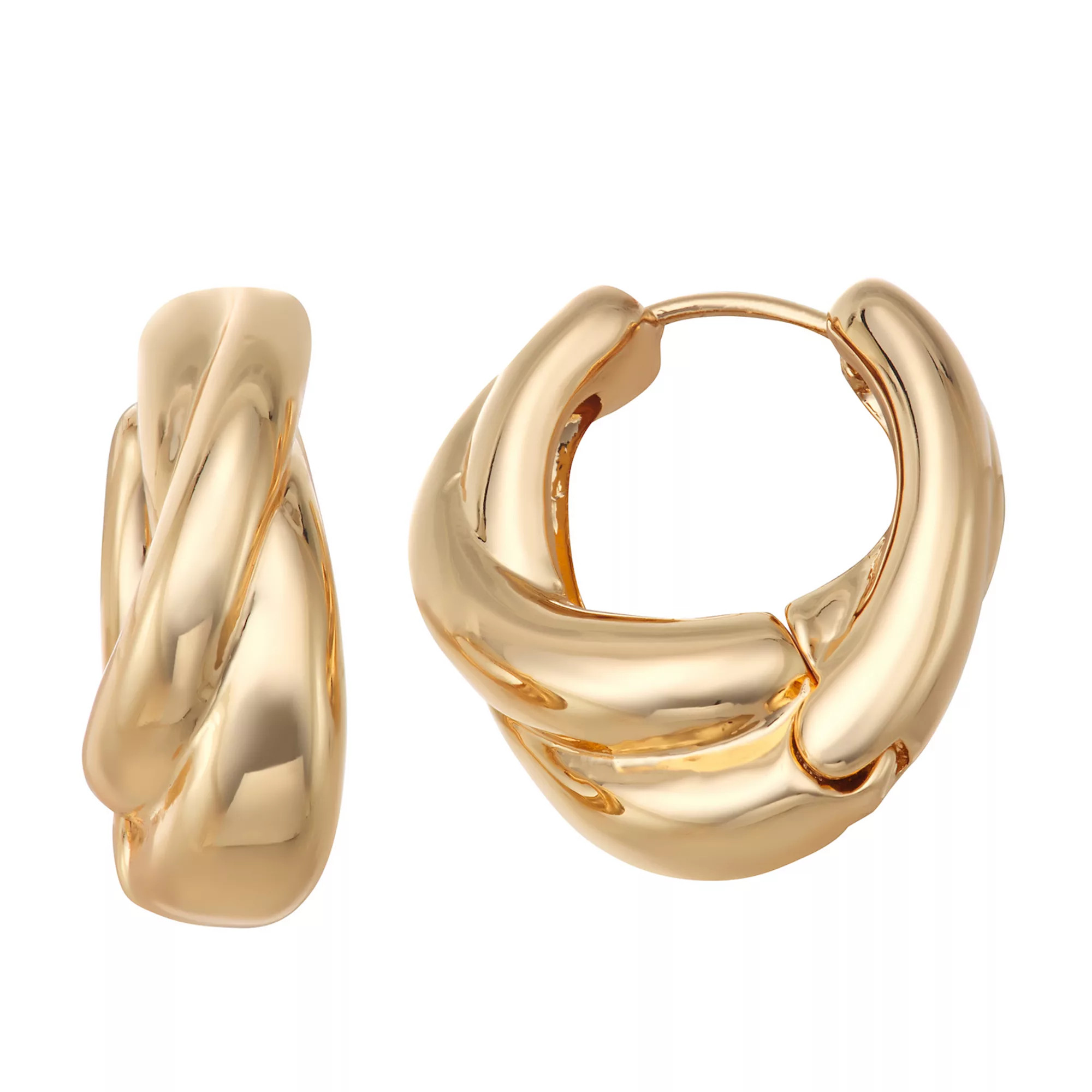 Nine West Twisted Huggie Hoop Earrings | Kohl's