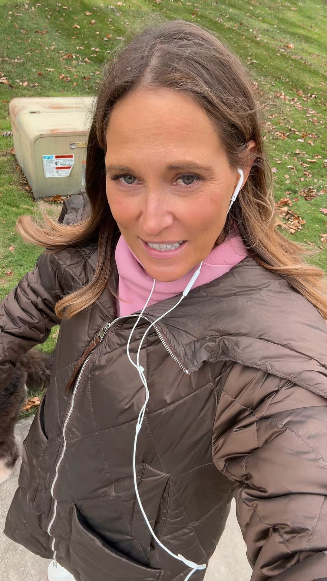 Chilly morning walk. Talk a little weight loss a little outfit check and some birds and bees  

#LTKOver40 #LTKStyleTip