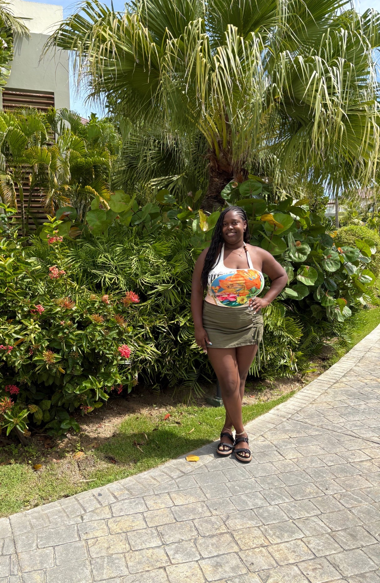 Gorgeous ensemble  for vacation. SHEIN ￼1X crop top, denim skirt, and size 10 sandals from DSW.

#LTKPlusSize #LTKTravel