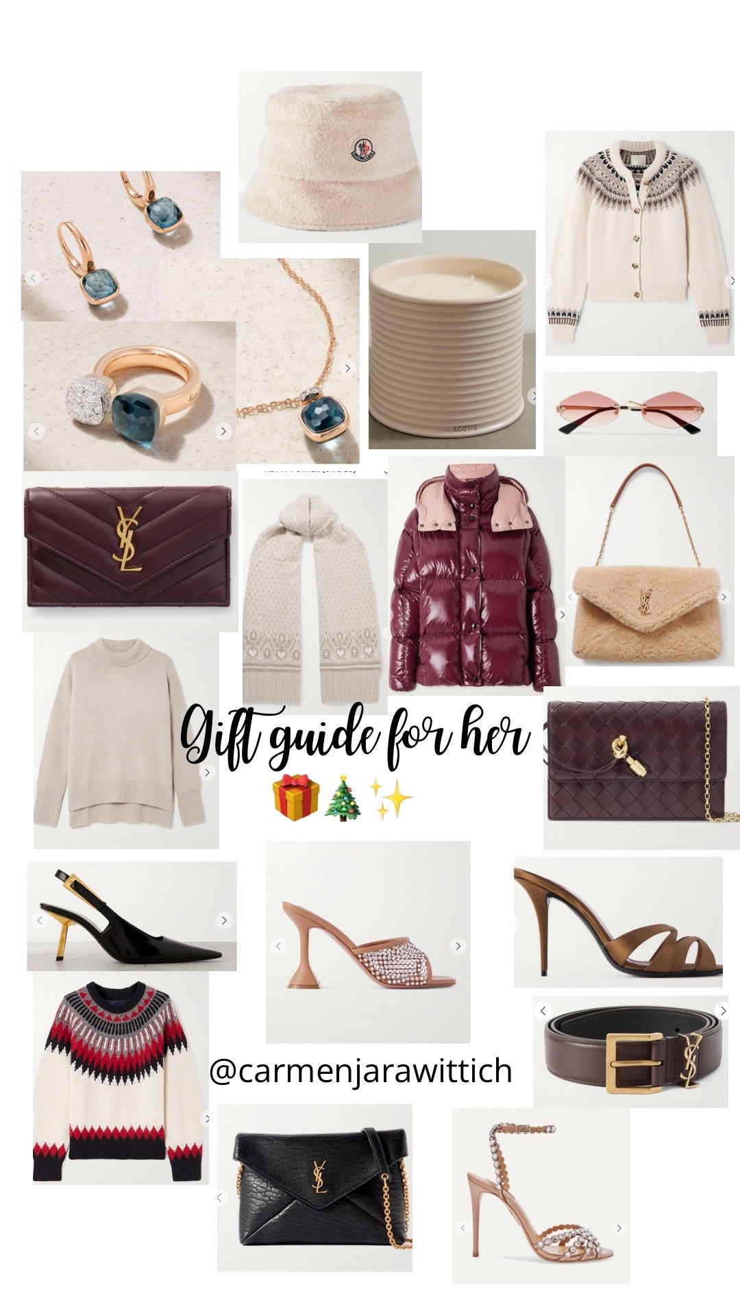 Gift guide for her 🎁✨🎄🍾

#ltkfestive #christmasgift #weihnachten #ltkeurope #geschenkefürsie #ltkshoes #carmenjarawittich

#LTKluxury #LTKdeutschland #LTKgiftguide