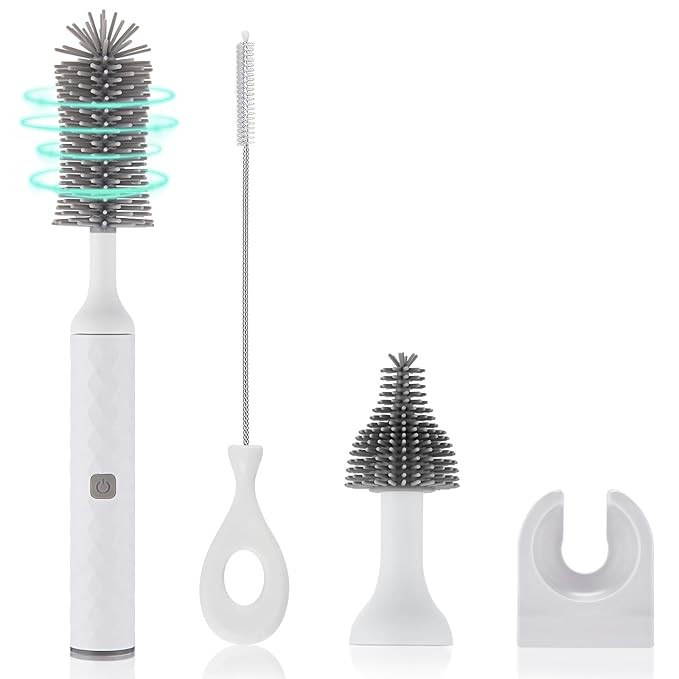 Electric Baby Bottle Brush Set, Multi-Purpose Cleaner Brushes,360°high-Speed Rotation Cleaning,1... | Amazon (US)