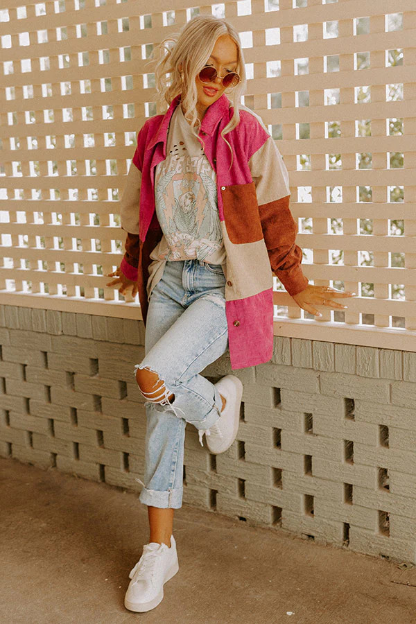 Free Spirit Oversized Distressed Tee | Impressions Online Boutique