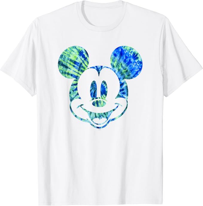 Disney Mickey Mouse Green Tie Dye T-Shirt | Amazon (US)
