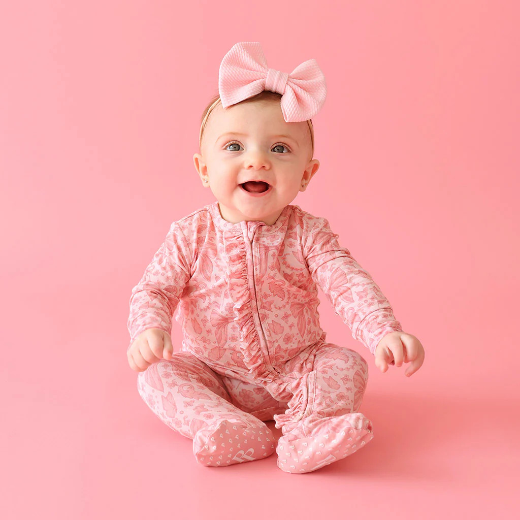 Footie Ruffled Zippered One Piece | Posh Peanut