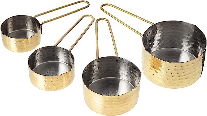 Bloomingville Set of 4 Stainless Steel Measuring Cups, Gold | Amazon (US)