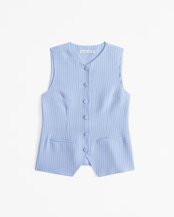 Women's The A&F Mara Button-Through Vest | Women's New Arrivals | Abercrombie.com | Abercrombie & Fitch (US)