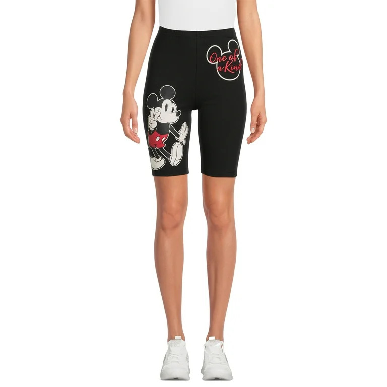 Disney Juniors’ Mickey Mouse Graphic Bike Shorts, Sizes XS-XXXL | Walmart (US)