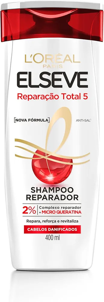 Shampoo L'Oréal Paris Elseve Reparação Total 5+, 400ml | Amazon (BR)