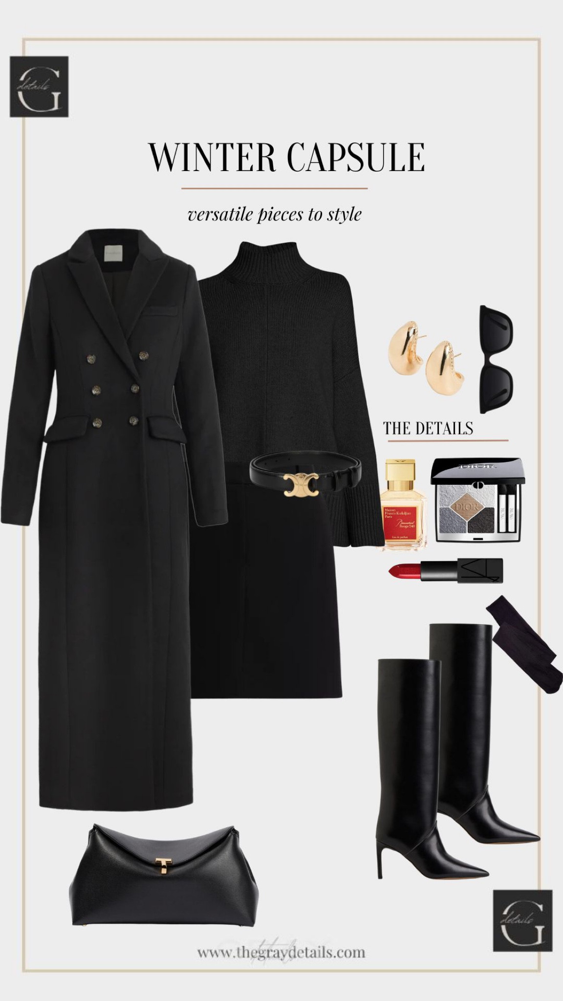 Winter capsule outfit, holiday outfit

Black coat
Mini skirt
Black sweater 
Boots

#LTKHoliday #LTKstyletip #LTKover40