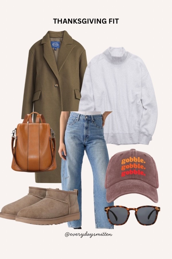 Thanksgiving outfit 
Trench wool coat 
Mock neck sweatshirtt
Denim
Ugg mini
Carthart beanie
Turkey hat
Gobble hat

#LTKFindsUnder50 #LTKHoliday #LTKSaleAlert

#LTKSeasonal #LTKmomlife #LTKFindsUnder50