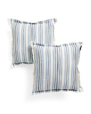 2pk 18x18 Outdoor Chambray Striped Pillows | Throw Pillows | Marshalls | Marshalls