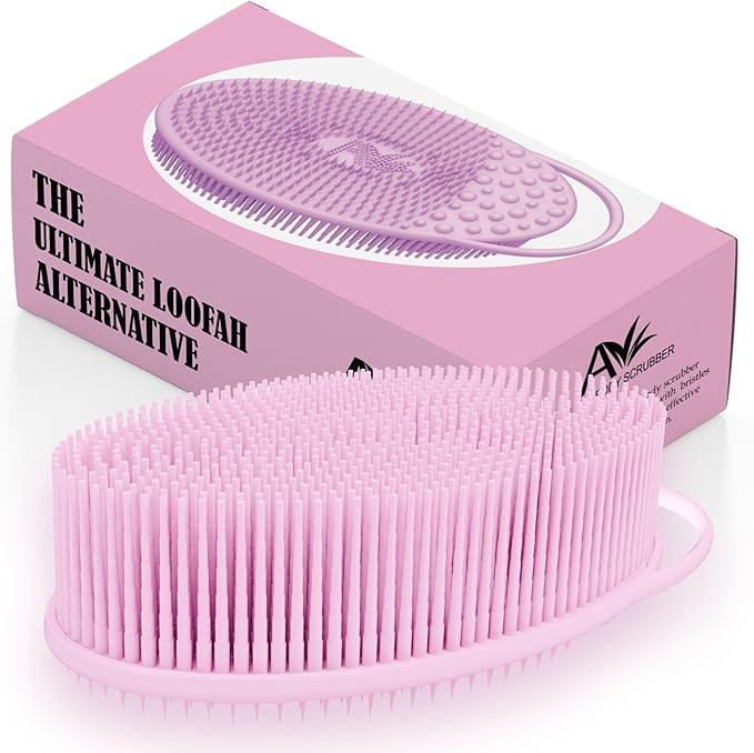 Avilana Silicone Body Scrubber – Gentle Shower Brush & Loofah Alternative – Silver-Infused Op... | Amazon (US)
