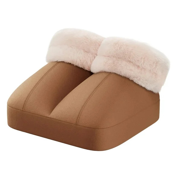 Plush Suede Foot Massager with Heat and Vibration by Mynt, Portable Foot Warmer with Vibration fo... | Walmart (US)
