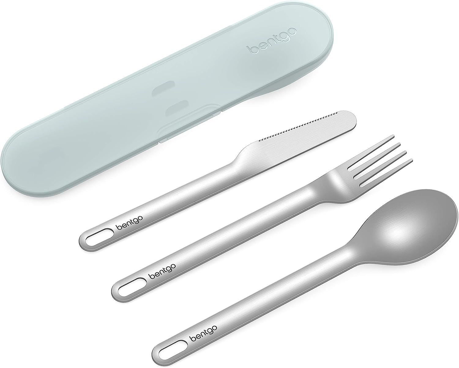 Bentgo® Stainless Travel Utensil Set - Reusable 3-Piece Silverware Set with Carrying Case, High-... | Amazon (US)