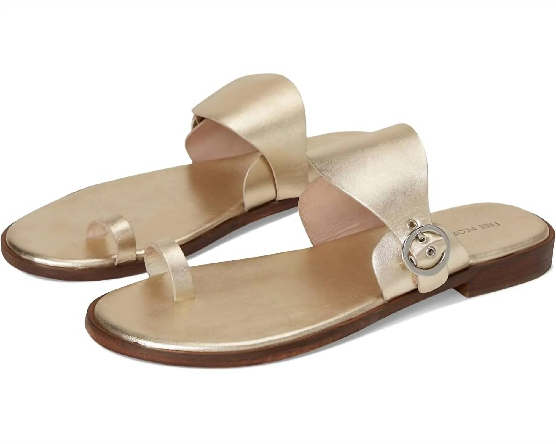 Women's Barcelona Slip-On Sandals In Gold | Shop Simon