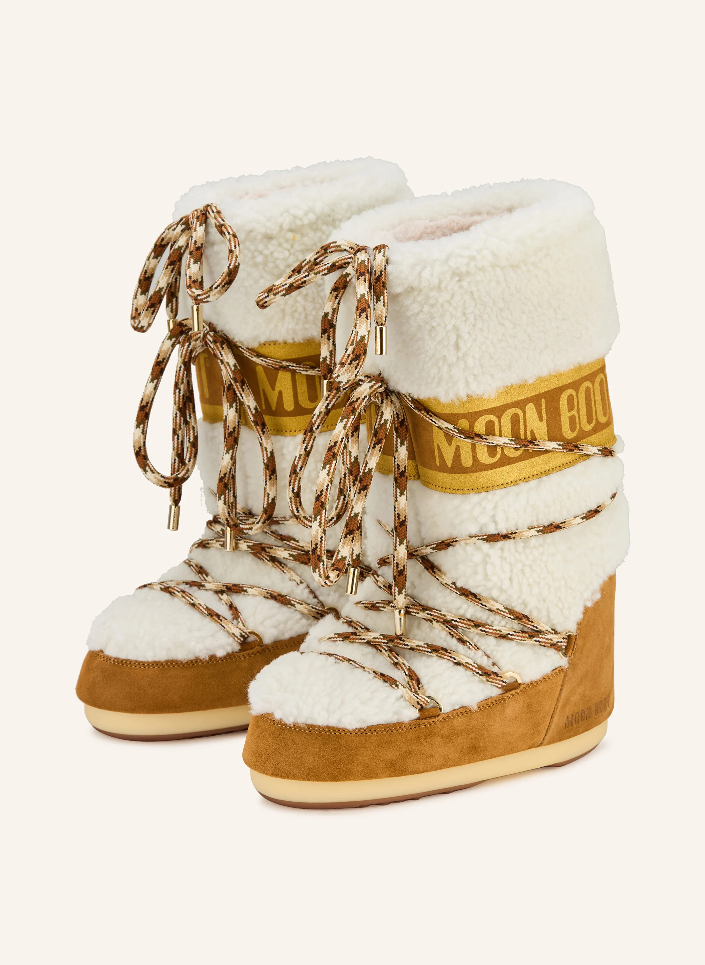 MOON BOOT Moon Boots ICON SHEARLING in ecru / cognac | Breuninger (DACH)