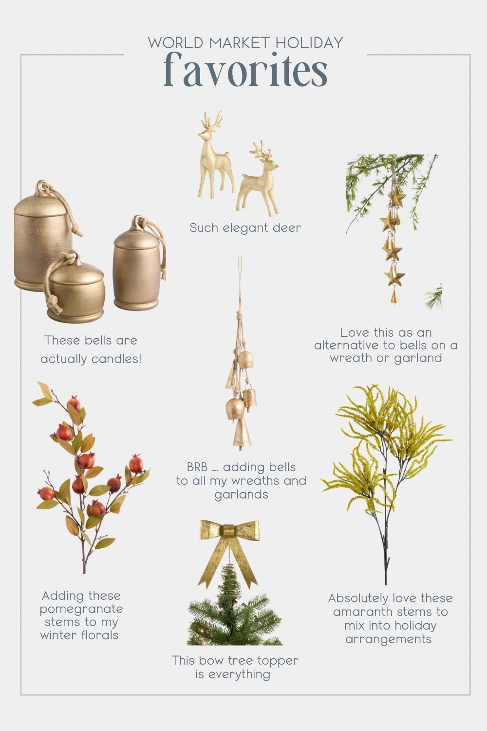 Some of my holiday decor favorites from my recent World Market visit!

#LTKHome #LTKHoliday #LTKSeasonal