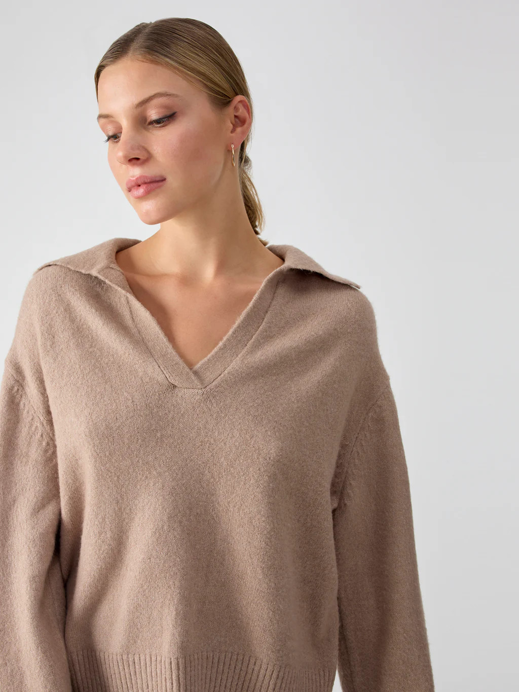 Johnny Collared Sweater Mocha Meringue | Sanctuary Clothing