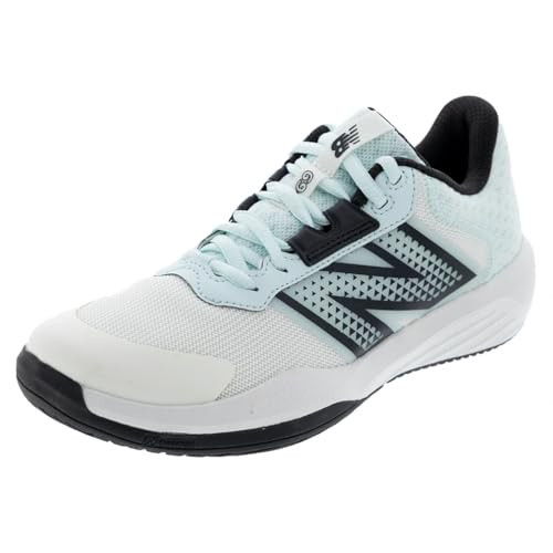 New Balance Women's 696v6 Tennis Shoe, Sea Salt/Glint Blue, 8.5 | Amazon (US)