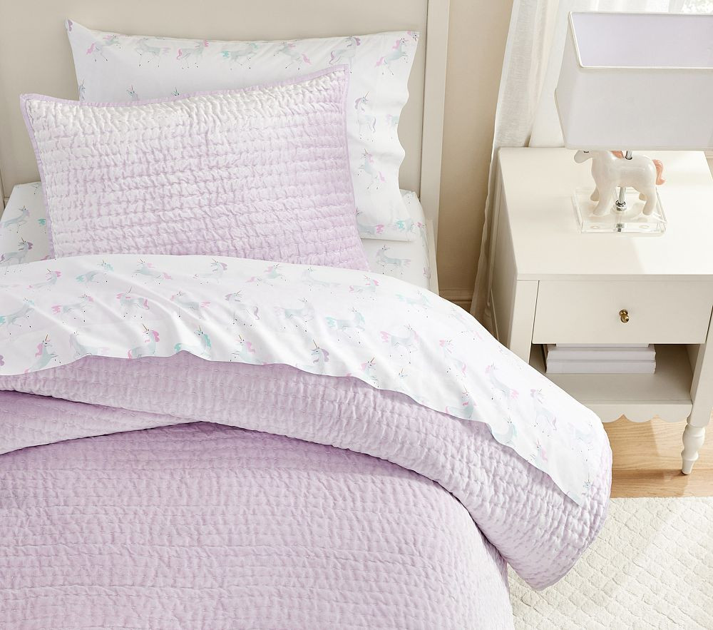 Velvet Pick Stitch Quilt & Shams | Pottery Barn Kids