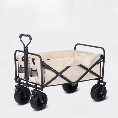 Heavy-Duty Collapsible Wagon Cart with Wheels – Foldable Utility Garden Cart, 260 lbs Load Capacity for Outdoor, Camping, and Shopping | Wayfair North America