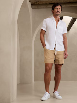 Lino 8" Linen Easy Short | Banana Republic (US)