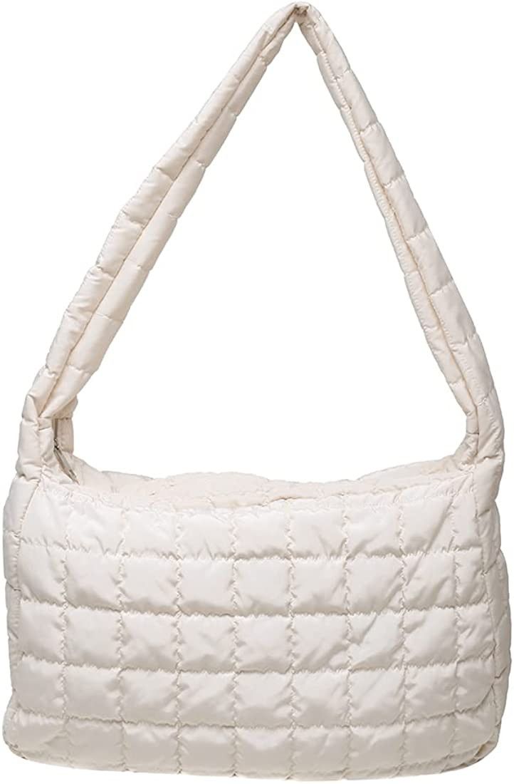 YFGBCX Quilted Tote Bags for Women Lightweight Quilted Padding Shoulder Bag Down Cotton Padded La... | Amazon (US)