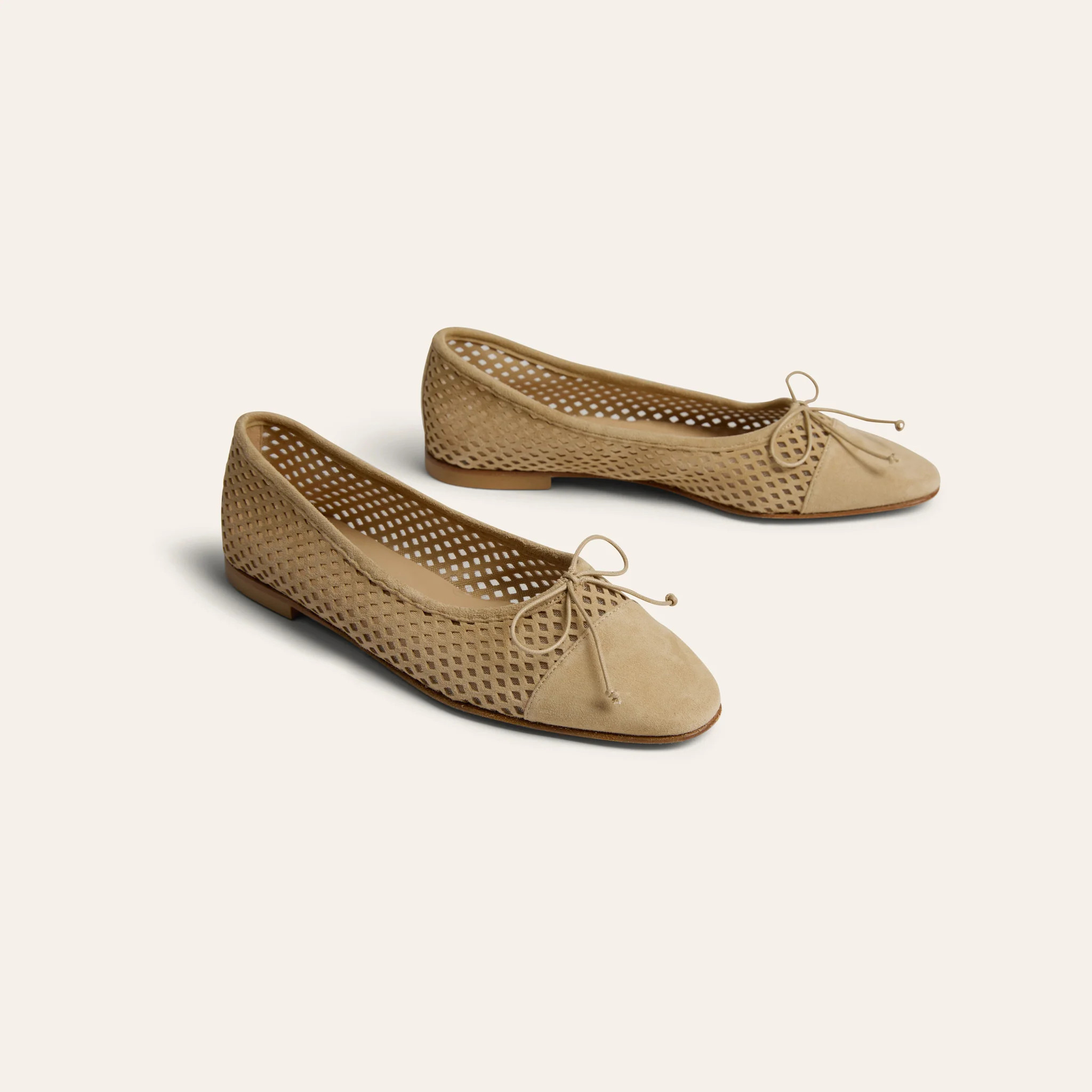 Como - Perforated Sand Suede | A.Soliani