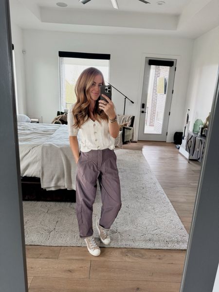 Loving these cargo chinos! Super comfy AND cute. I’m in the xs. I’m wearing a small in the top. 

@fpmovement @kohls @dior