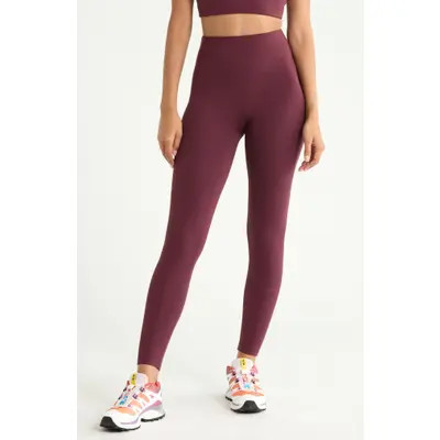Zella Zen 7/8 High Waist Leggings in Burgundy Stem at Nordstrom, Size X-Small | Nordstrom