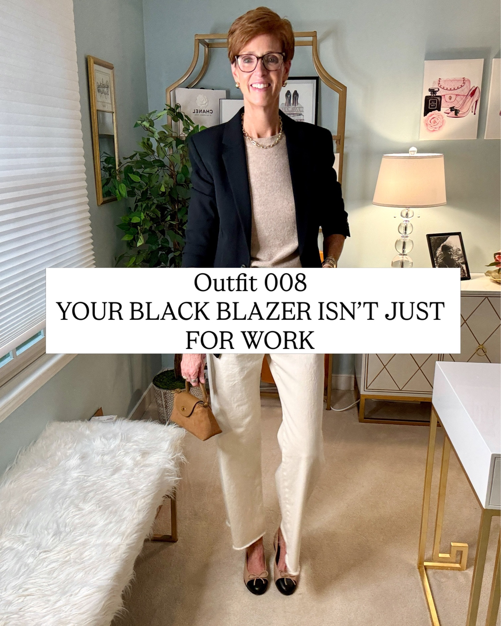 Your black blazer doesn’t have to mean “work outfit.”

Want the links sent to you? Comment SHOP and I’ll DM them!

One of my favorite ways to make a classic black blazer feel more relaxed is to pair it with softer, lighter pieces. A beige cashmere crewneck, cream wide-leg jeans and cap-toe shoes give you the polish of a blazer without making the outfit feel too corporate or dressed up.

And this is exactly why I think a black blazer earns its place in a fall wardrobe. Wear it with trousers, absolutely—but then try it with jeans, cashmere, tees and other everyday pieces you already own.

Save this fall blazer outfit formula for the next time you’re staring at your closet, and send it to a friend who owns a black blazer but never knows what to do with it.

Would you wear this for work, weekend—or both?

Full outfit details, fit notes and links are in Stories.

#FallBlazer #ClassicStyle #StyleOver40 #TallWomenStyle

#LTKootd #LTKOver40 #LTKTall