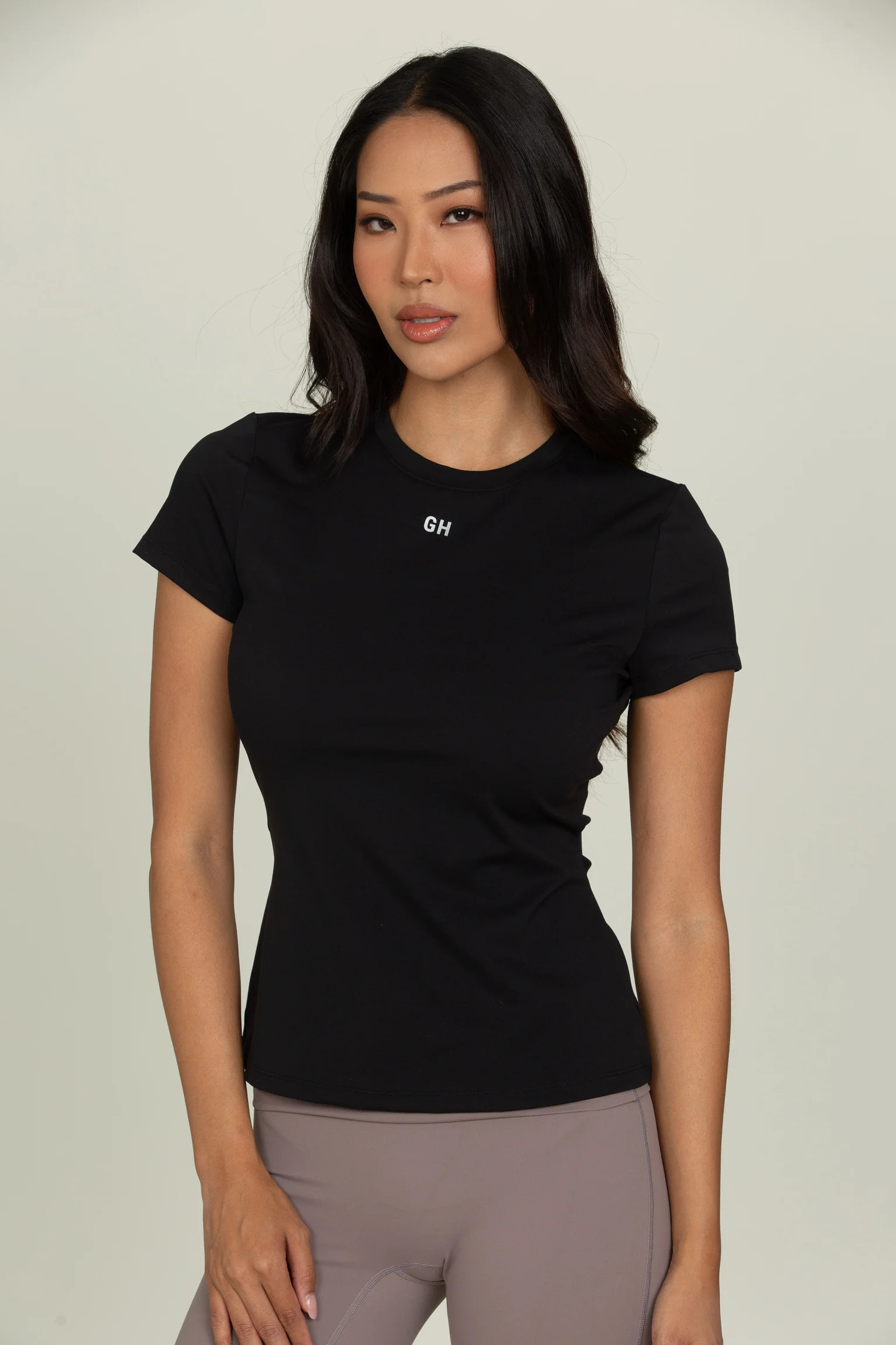 Black Essential Full Length Short Sleeve S | Gold Hinge