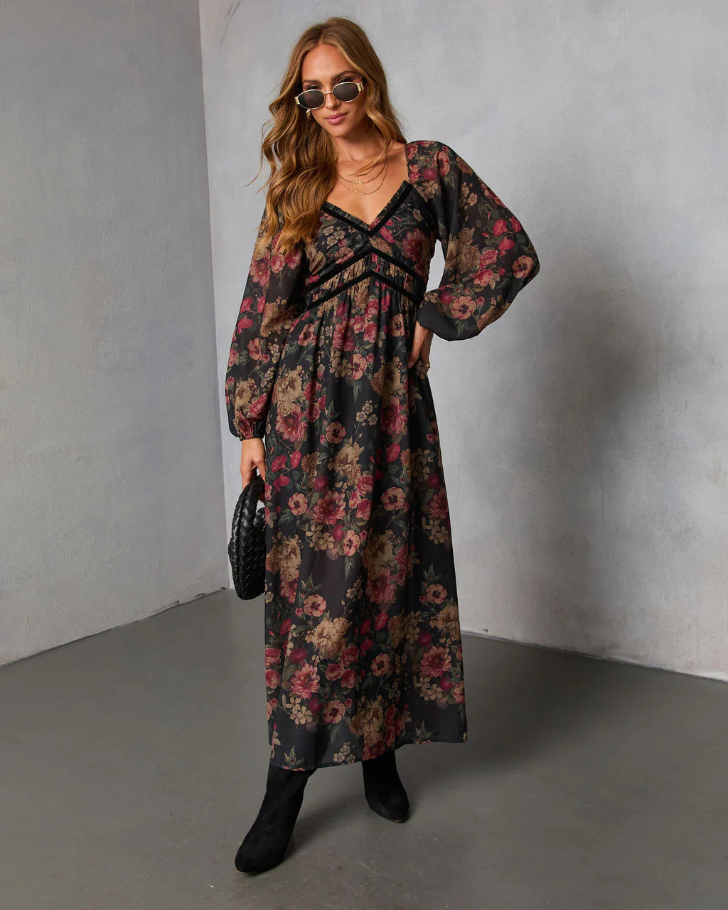 Peony Dust Printed Midi Dress | VICI