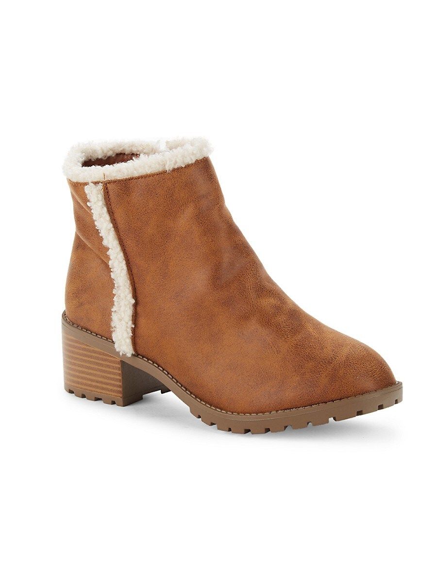 MIA Kid's Isobel Faux Fur-Trim Booties - Brown - Size 3 (Child) | Saks Fifth Avenue OFF 5TH