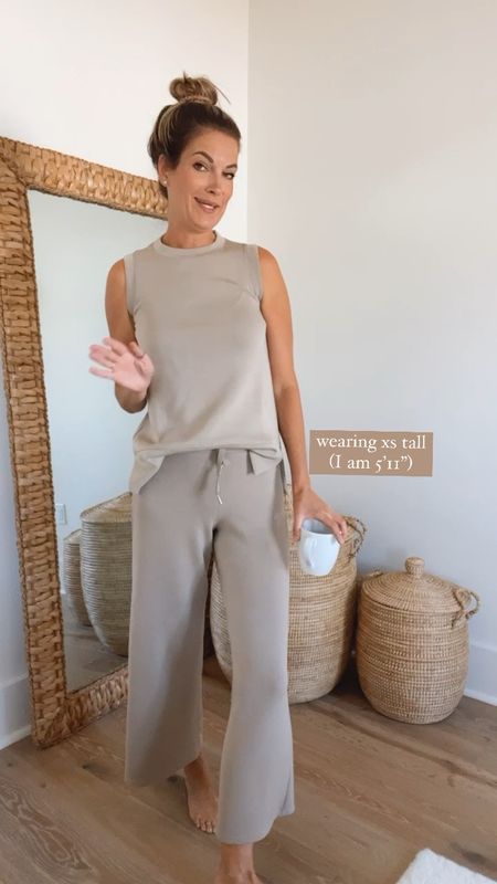 Use code RACHELXSPANX for a discount on this Lougewear. I have xs tall in the cropped pants and xs in the tunic.  I have xs tall in the one piece swimsuit and in the collared pullover.  

#LTKsalealert #LTKhome #LTKunder100