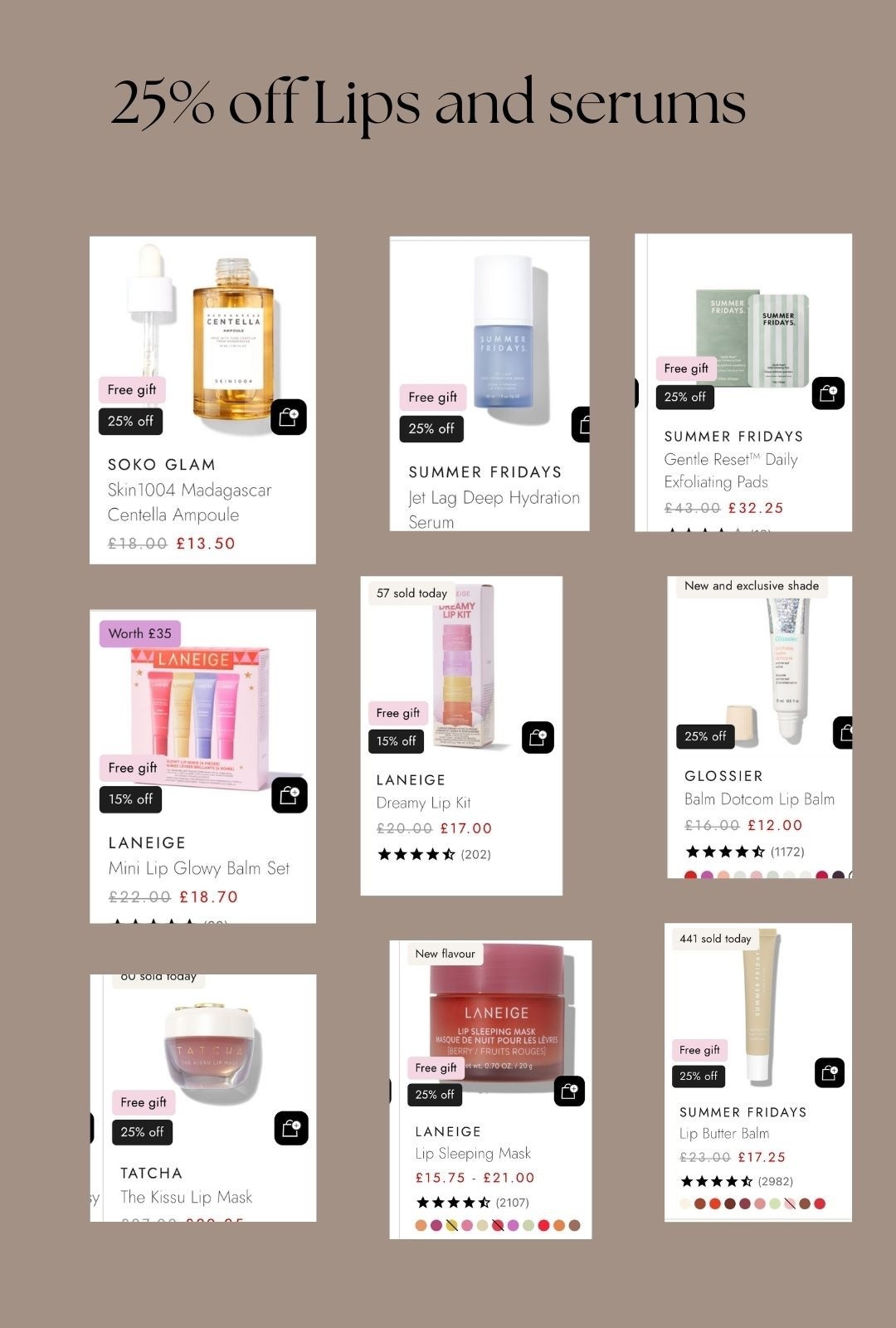 25% off lips and serums 

#LTKfestive #LTKCyberWeek