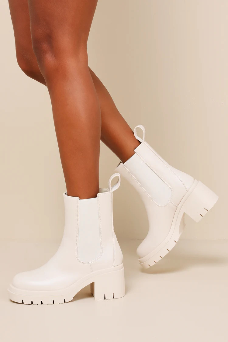 Mabley Beige Chelsea Ankle Boots | Lulus