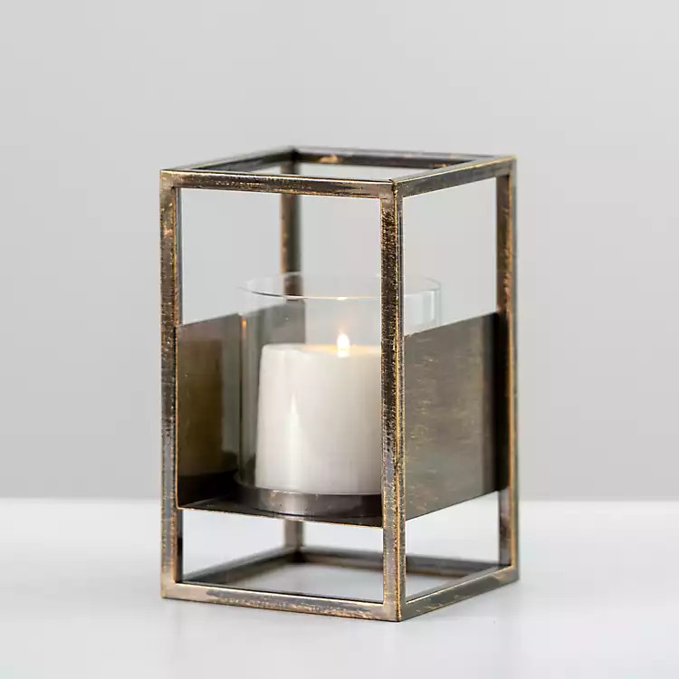 Brushed Gold Ecru Ashford Lantern, 7 in. | Kirkland's Home